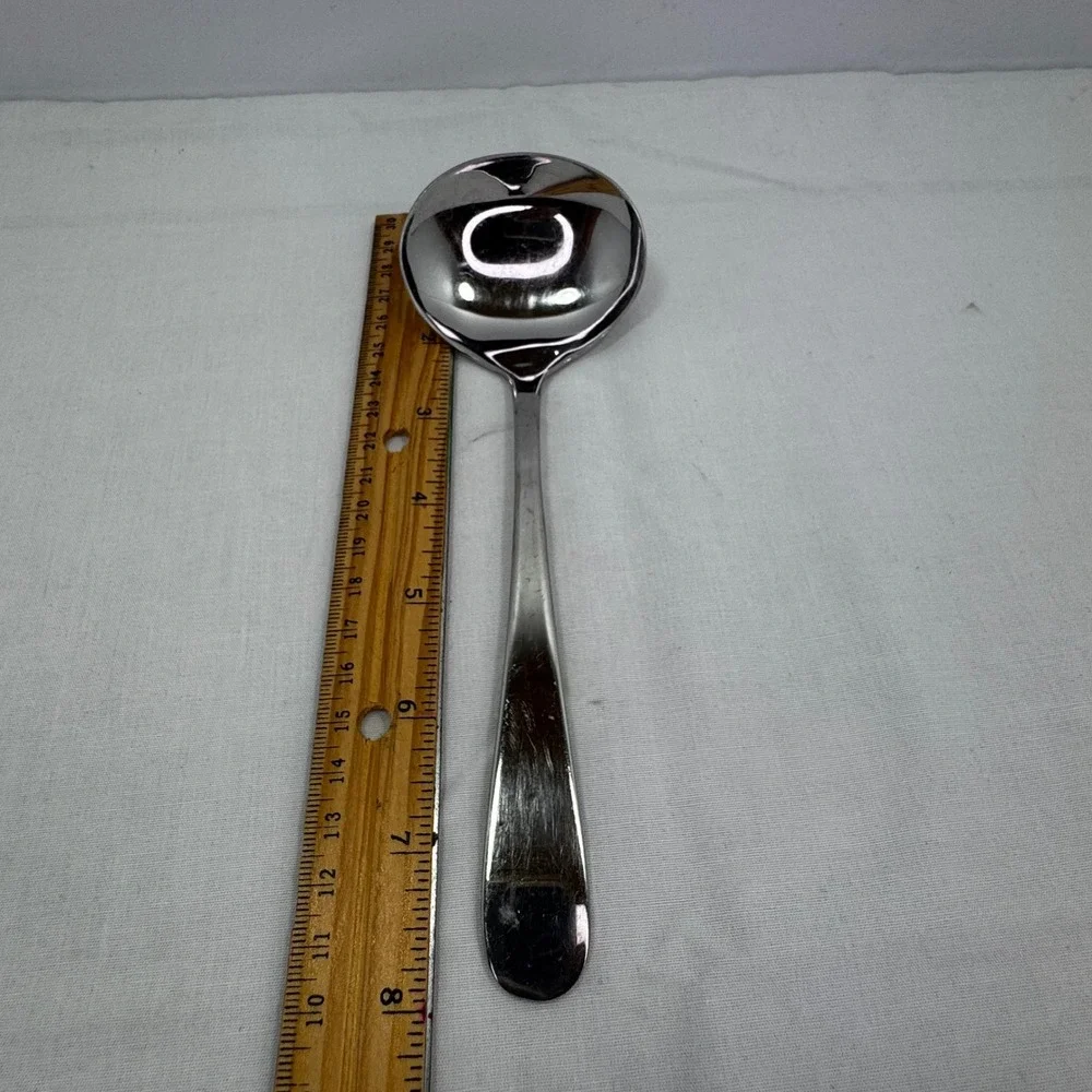 Cambridge 18/8 Stainless Steel Gravy Ladle Serving Spoon Polished Korea 7 Inch